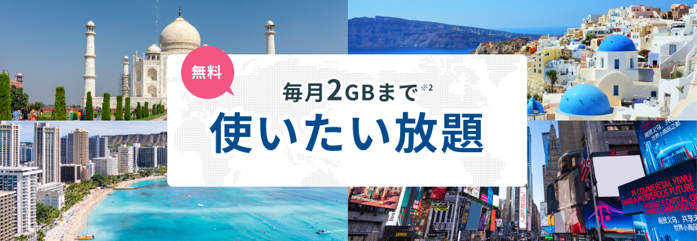 毎月2GBまで使いたい放題